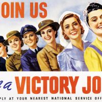 job recruitment ad for women in WWII
