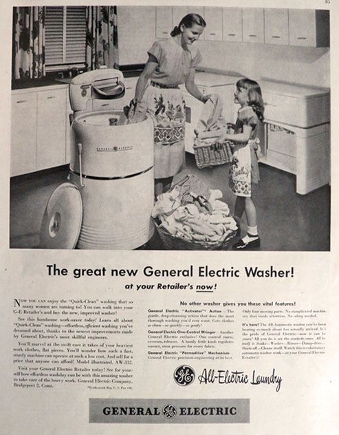 vintage ad for washing machine